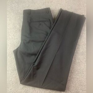 Jones New York Falisker Mens 100% Wool Flat Front Dress Pants Size 34x35 Black